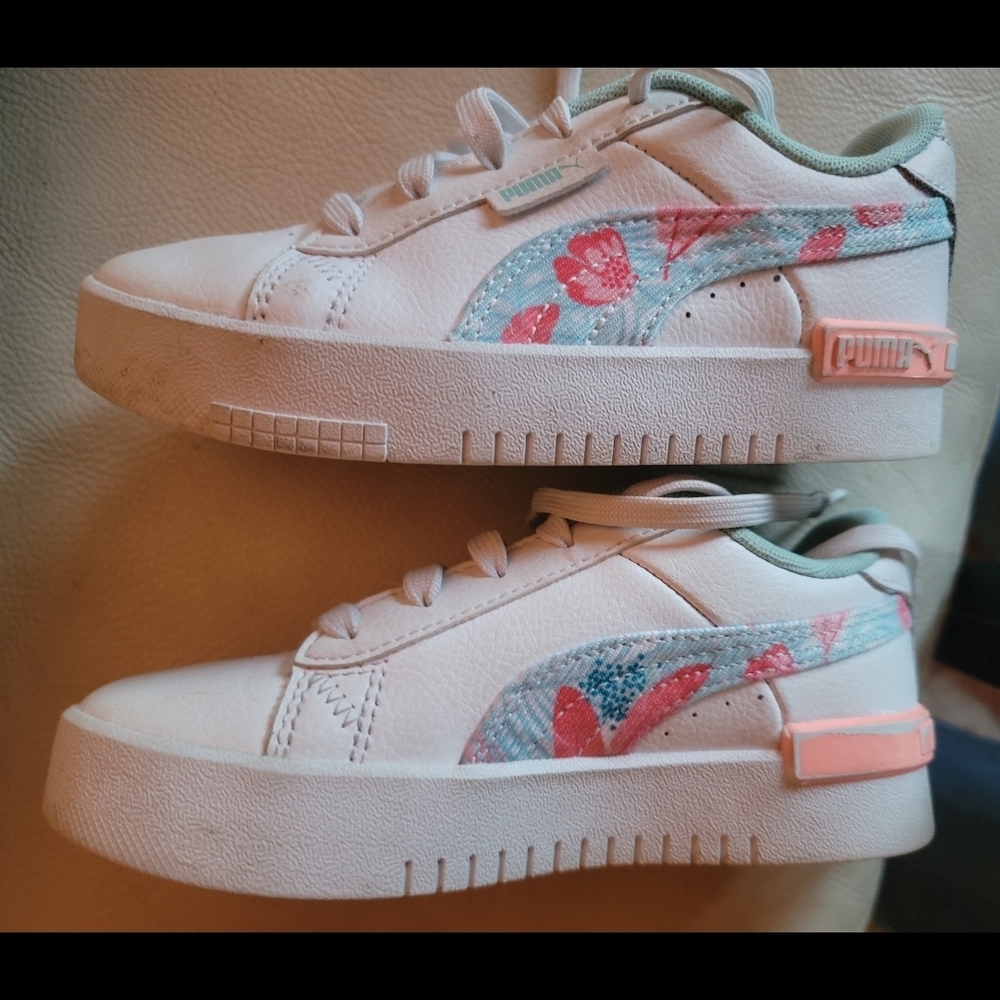 Puma Kids Floral White Sneakers